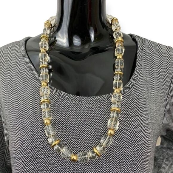Trifari Jewelry - 80s Vintage Trifari Lucite Beaded Necklace